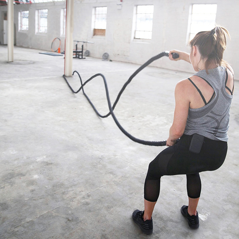 Battle Rope Heavy - เชือกออกกำลังกาย 9M/12M/15M สำหรับครอสฟิต ออกกำลังกายหนัก ใช้ในยิมหรือที่บ้าน เพื่อเสริมสร้างกล้ามเนื้อและพัฒนาความแข็งแรง