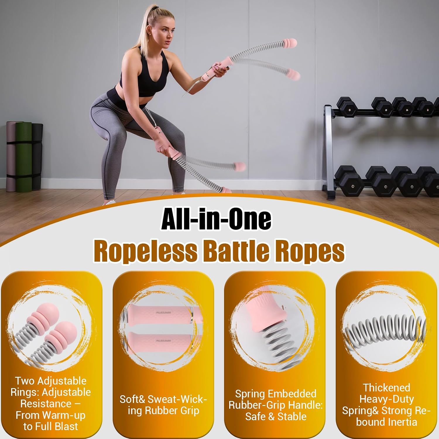 เชือกออกกำลังกายแบบพกพาไร้สาย, - Home Gym Portable บทวิจารณ์และราคา