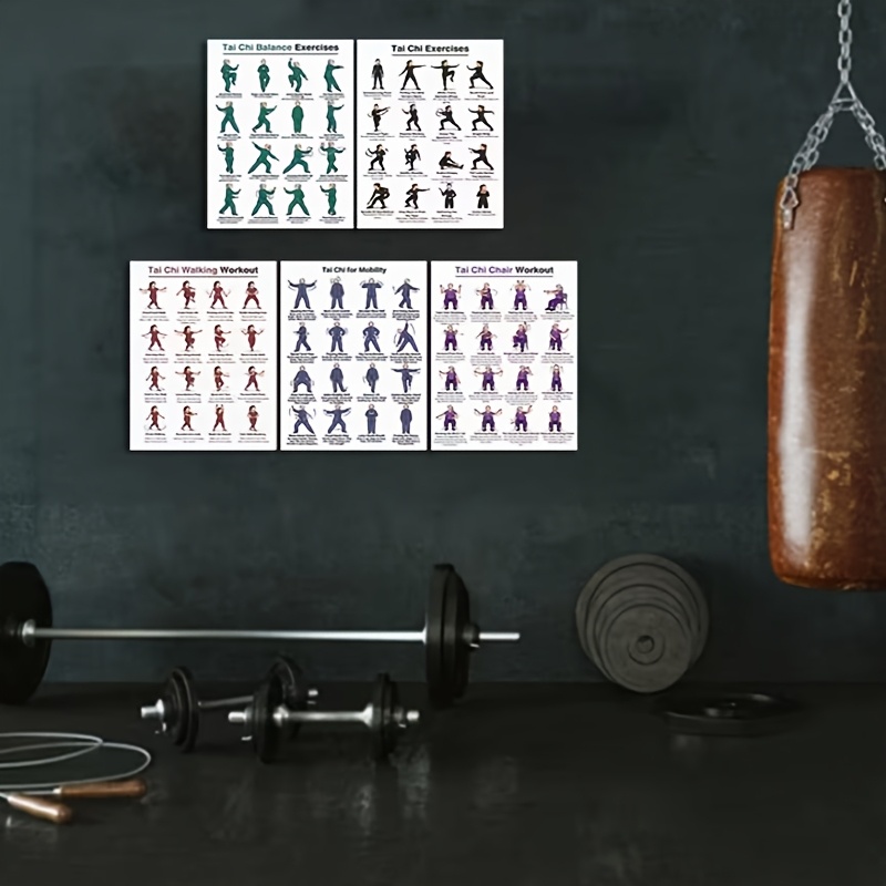 แผ่นฝึกไทเก๊กขนาด A4 จำนวน 5 แ - Home Gym Routine บทวิจารณ์และราคา