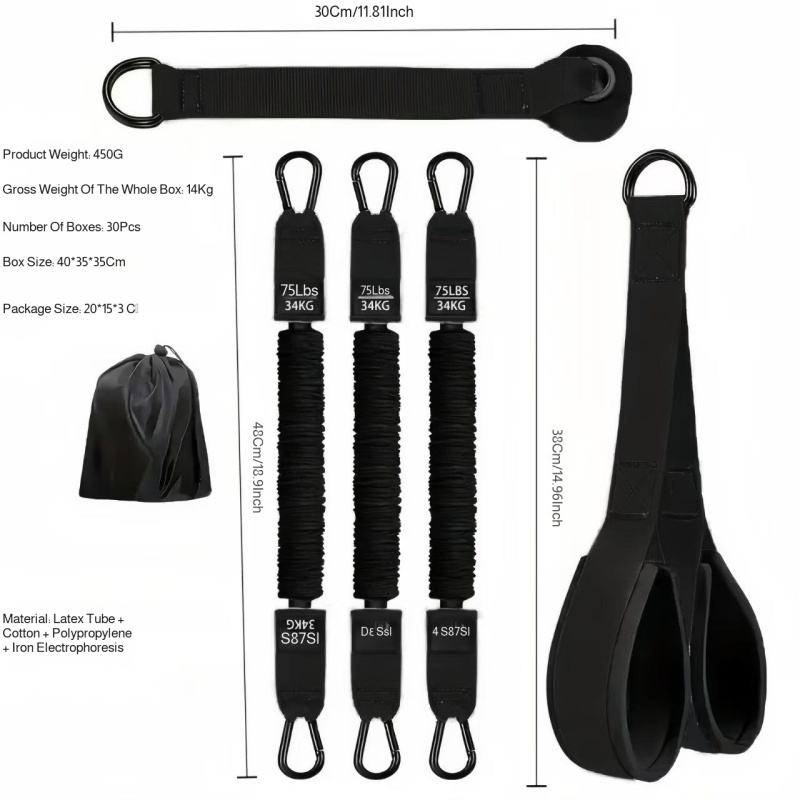 ชุดยางยืดออกกำลังกาย เชือกฝึกก - Home Gym Equipment Set บทวิจารณ์และราคา